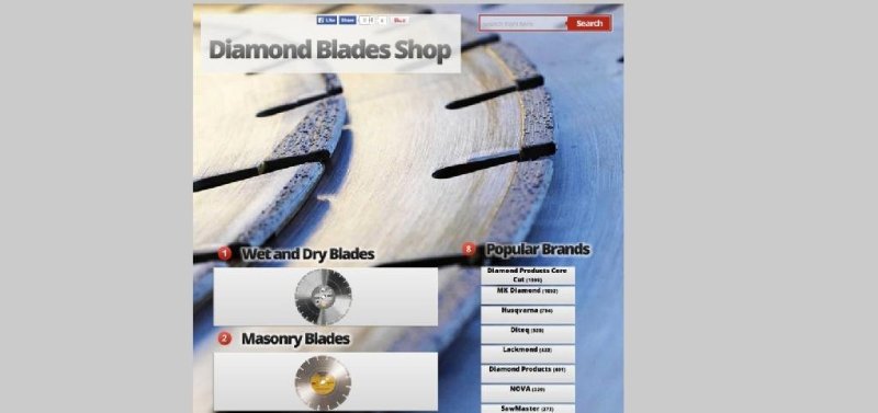 One of the 100+ eCommerce sites we built: diamondbladesshop.com